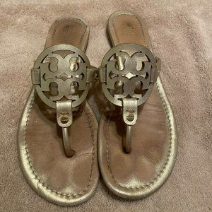 Tory Burch Sandals, Size 8, Gold